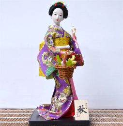 Geisha Japanese kimono doll puppet seafood sushi shop restaurant decorate tool cute toy embellishment ornaments gift crafts 1-28