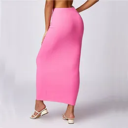 Active Pants Spring Long High Waisted And Hip Wrapped Skirt For Slimming Casual Tight Fitting Mid Length