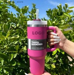 Mugs Sell Well US Stock Cosmo Pink Travel Mus Quencher H2.0 40oz Stainless Steel Tumblers Cups Silicone Handle Lid Straw Vacuum Insulated Water Bottles 1 1 Copy L49