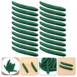 Decorative Flowers 20 Pcs 36cm Simulated Cucumber Miniature Models Decorations Toys Kids Fake Vegetables Food Pretend Pvc Child Educational