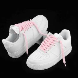 1 Pair New Cute Plush Sneakers Shoelaces Pink White Black Hairy Soft Laces For High-top Canvas Casual Flat Shoes Strings