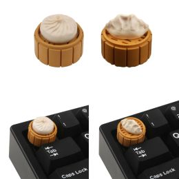 Accessories Lovely Steamed Stuffed Bun/Dumpling Magnetic Keycaps For MX For Mechanical Keyboard Delicious Foods Cap