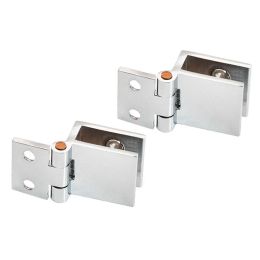 Upgrade Your Cabinets with 2 Pcs Silver Bathroom Shower Glass Door Hinges Durable Zinc Alloy Material Suitable for 5 8mm Glass