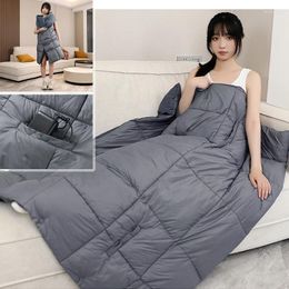 Blankets Multi Functional Intelligent Heating Blanket Four Zone Warm Up Shawl Tourism Camping Auxiliary Sofa