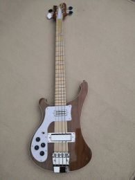 Guitar Left Handed 4 Strings Electric Bass Guitar with Walnut Body,Chrome Hardware,Offer Customised