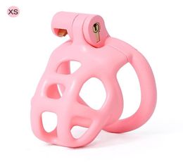 New Design 3D Printing Cock Cage Penis Sleeve Plastic lockable Male Chastity Device Penis Rings Adult Games Sex Toys For Men4874159