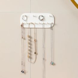 Multifunctional Jewelry Storage Rack Hook Wall Mounted Ring Earring Necklace Women Display Rack Key Chain Watch Storage Rack