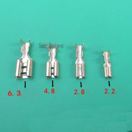 50PCs 6.3mm 4.8mm 2.8mm 2.2mm Crimp Terminal Female Spade Connector