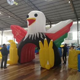 5mWx2.5mLx4mH (16.5x8.2x13.2ft) Bald Eagle Theme Archway tunnel Cartoon Character Advertising Inflatable Gate Arches entrance from China Reliable Supplier