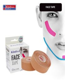 Kindmax Kinesiology Tape For Face V Line Lifting Mask Wrinkle Reducer Neck Eye Area Invisible 2 Rolls Elbow Knee Pads4881402