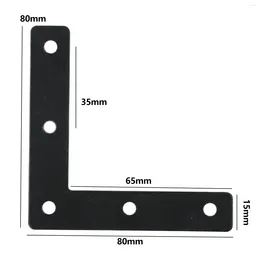 Hooks L Shape Fixed Bracket Black T/L Right Angle 90° Shelf Connector Fastening Code Furniture Hardware