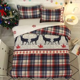 Bedding Sets Set 3pcs Christmas Snowflakes Tree Elk Warm NO Bed Sheet El Decoration Home Duvet Cover