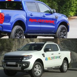 2Pcs Car Door Side Stickers For Ford Ranger Raptor Truck Graphic Custom Decor Decals Pickup Vinyl Cover Auto Tuning Accessories