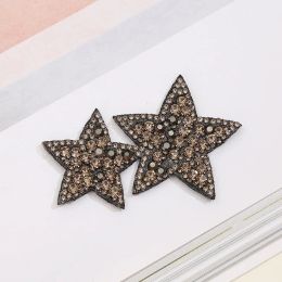 Patches Rhinestone Applique DIY For Clothing Jacket Backpack Five-pointed Star Sewing Decorative Badges BX007