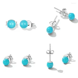 Stud Earrings Self Product 925 Sterling Silver In Blue Gemstone Pendant Hoop For Women Luxury Jewellery Halloween