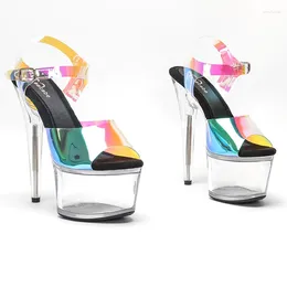 Dance Shoes Leecabe Designs 17cm/7inch TPU Upper Lady Shoe High Heel Platform Pole Sandals
