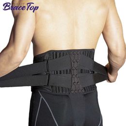 Slimming Belt BraceTop Sports Waist Support Belt Strong Lower Back Brace Support Corset Belt Lumbar Trainer Sweat Slim Belt Waist Pain Relief 240409