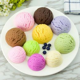 Decorative Flowers Simulation Ice Cream Ball Miniature Crafts Colorful Model Home Decor Artificial Foods Shooting Props El Decoration