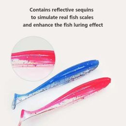 SHIQIAN 50 PCS Soft Fishing lures Wobblers for pike Artificial bait Silicone Winter fishing supplies tools Soft lure