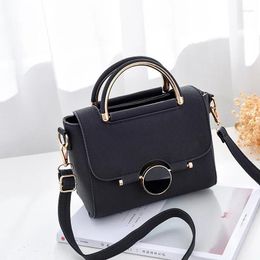 Shoulder Bags Fashionable Atmosphere Ladies Bag Autumn 2024 Simple Round Lock Small Square Casual All-match Handbag Female