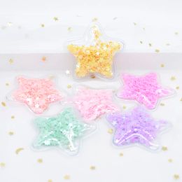12Pcs 50mm Filling Shinng Sequins Appliques Star Patches for Clothing Crafts Cake Topper Decor DIY Hair Clips Bow Ornament