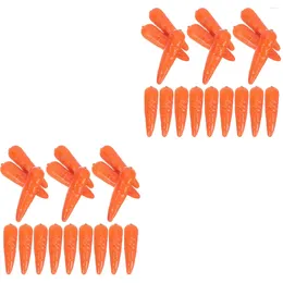 Decorative Flowers 60 Pcs Home Decor Artificial Carrot Mini Carrots Vegetable Pography Props Party Vegetables Crafts