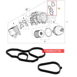 Oil Philtre Cooler Stand Housing Adaptor Gasket Seal Kit 11428643758 11668626471 11427537293 For BMW Mini R56 Cooper Countryman