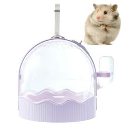 Hamster Carrier Bag Hamster Cage With Water Bottle Breathable Hamster Case For Squirrel Transparent Pet Carrier For Travel