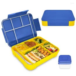 Dinnerware 1330ML Portable Lunch Box Grated Bento Boxes For Kids And Students Leak-Proof Container With Cutlery Microwavable