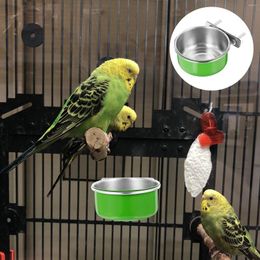 Other Bird Supplies Parrot Food Bowl Feeder Cage Feeding Holder Water For Cup Dedicated