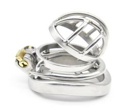 Small Male Chastity Device Stainless Steel Cock Cage with Spiked Ring A27312636346