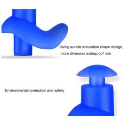 1 Pair Silicone Swimming Earplugs Waterproof Dustproof Spiral Soft Swim Ear Plugs Clips Diving Water Sports Swimming Accessories