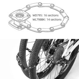 ROCKBROS Bike Lock Anti Theft Bicycle Lock with Keys Mini Portable Foldable Chain High Security Resistant Cycling Hamburg Lock