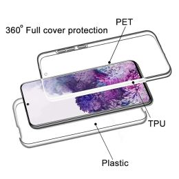 360 Full Clear Case for Samsung Galaxy S22 S21 S23 S20 FE S10 S9 S8 Plus S7Edge Note 20 10 9 Ultra Dual Side Back Phone Cover