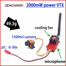 New 48CH VTX 2W Power Microphone Launcher+CMOS 1500tvl FPV Camera+VR009 FPV Goggles 3 inch 480x320 Video Headset HD 40CH Glasses