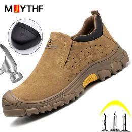 Boots Breathable Work Shoes Antismash Stabproof Safety Shoes for Men Spark Resistant Welder Boots Nonslip Indestructible Shoes