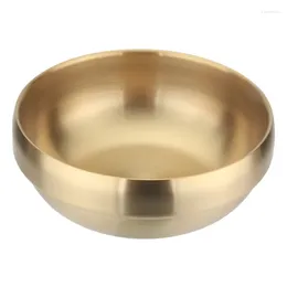 Bowls 304# Stainless Steel Soup Bowl Golden Colour Double Layer