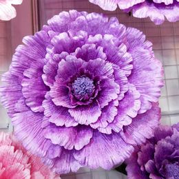 Decorative Flowers 40CM Artificial Large Peony Flower Head Wedding Decoration Display Window Studio Prop