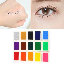 Lower Eyelash Stamp Ink Pad DIY Craft Non-toxic Long-lasting Ink Pad Multicolor Portable Rubber Stamp Paper Scrapbooking Salon