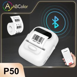 Printers Thermal Label Printer P50 Mini Sticker Printer Portable Wireless Bluetooth Labeller DIY Adhesive Label Sticker like Marklife P50