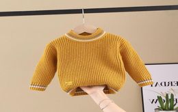 PHILOLOGY pure color fall winter boy girl kid thick crew neck shirts solid long sleeve pullover sweater LJ201130 84 Z22461731