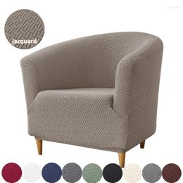 Chair Covers Jacquard Tub Cover Elastic Club Sofa Stretch Spandex Single Armchair Slipcovers For Living Room Bar Home Decor