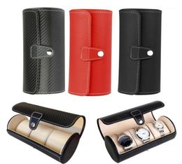 Watch Boxes Cases Luxury Display Gift Box Case Roll 3 Slot Wristwatch Necklace Bracelet Jewellery PU Leather Storage Travel Pouch13686606