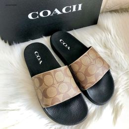 24 COA Coachers Ches Shoes the Coache Женщина Slipper for Man Sandals Bloom Slide Sandale Summer Beach Loafers Tazz Slippers Sandal Flat Flop Double Shoes 938