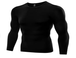 Whole Long Sleeve Men T Shirt Compression Base Layer Tight Tops Under Skin Tshirt Tees4320352