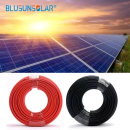 50M Black+50M Red 6mm² 10AWG Photovoltaic Cable Solar Power Wire Tinned Copper PV Solar Cable Used for Photovolta Cutter Gift