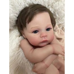 19inch Already Painted Doll Kit Meadow with Rooted Hair Cloth Body Hand-details Painting with Visible Venis