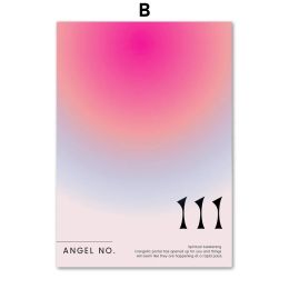 Retro Abstract Angel Numbers Aura Colors Wall Art Canvas Painting Nordic Posters And Prints Wall Pictures For Living Room Decor