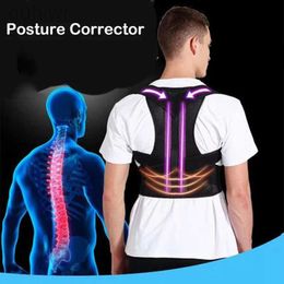 Slimming Belt Adjustable Black Back Posture Corrector Shoulder Lumbar Spine Brace Support Belt Health Care for Men Women Unisex 240409