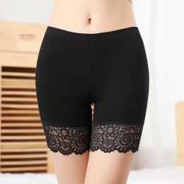 40KG-80KG Women Plus Big Size Safety Pants Soft and Comfortable Modal Material Shorts with Lace Panties Lady Short Pants 1pcs